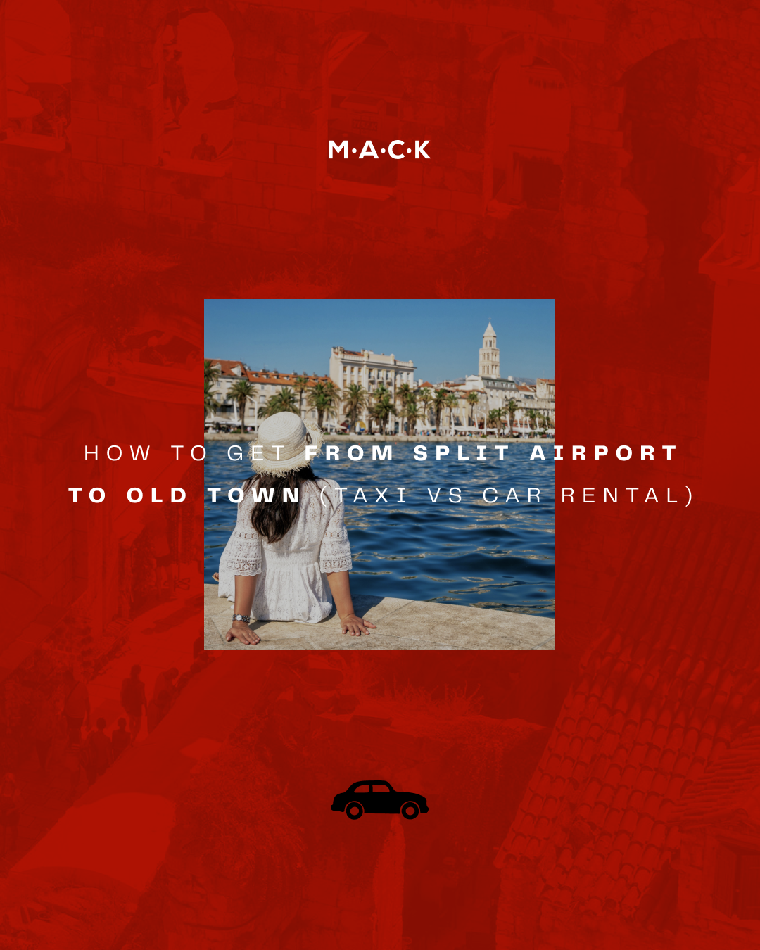 Split's famous Diocletian's Palace — just 25 minutes from the airport by car